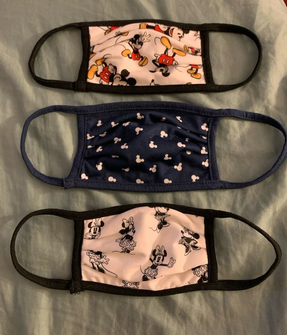 (3) Kid’s Mickey Mouse Face Masks Child Size Medium